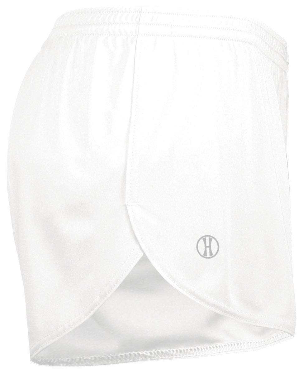 Holloway Sportswear Women's PR Max Running Shorts - Lightweight, Breathable, High-Waisted Athletic Shorts for Women (White, Large) | Perfect for Running, Gym Workouts & Yoga