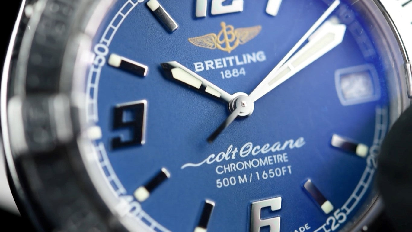Pre-Owned Breitling Colt Oceane A57350 Men's Watch - Luxury Dive Watch for Water Sports & Formal Occasions