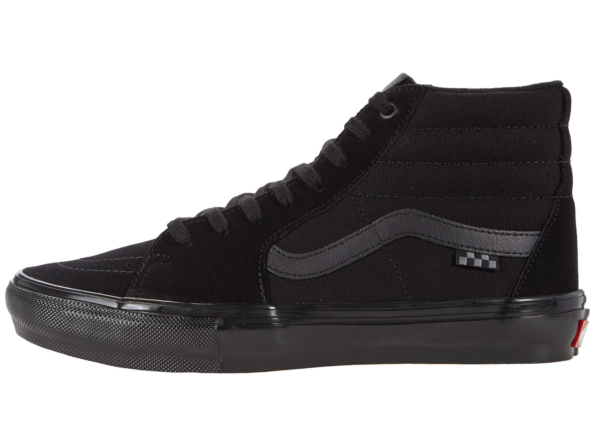 Vans Unisex Hi-Top Skate Sneakers - Black/Black - Size 9.5 Women/8 Men - Perfect for Streetwear, Skateboarding & Casual Fashion