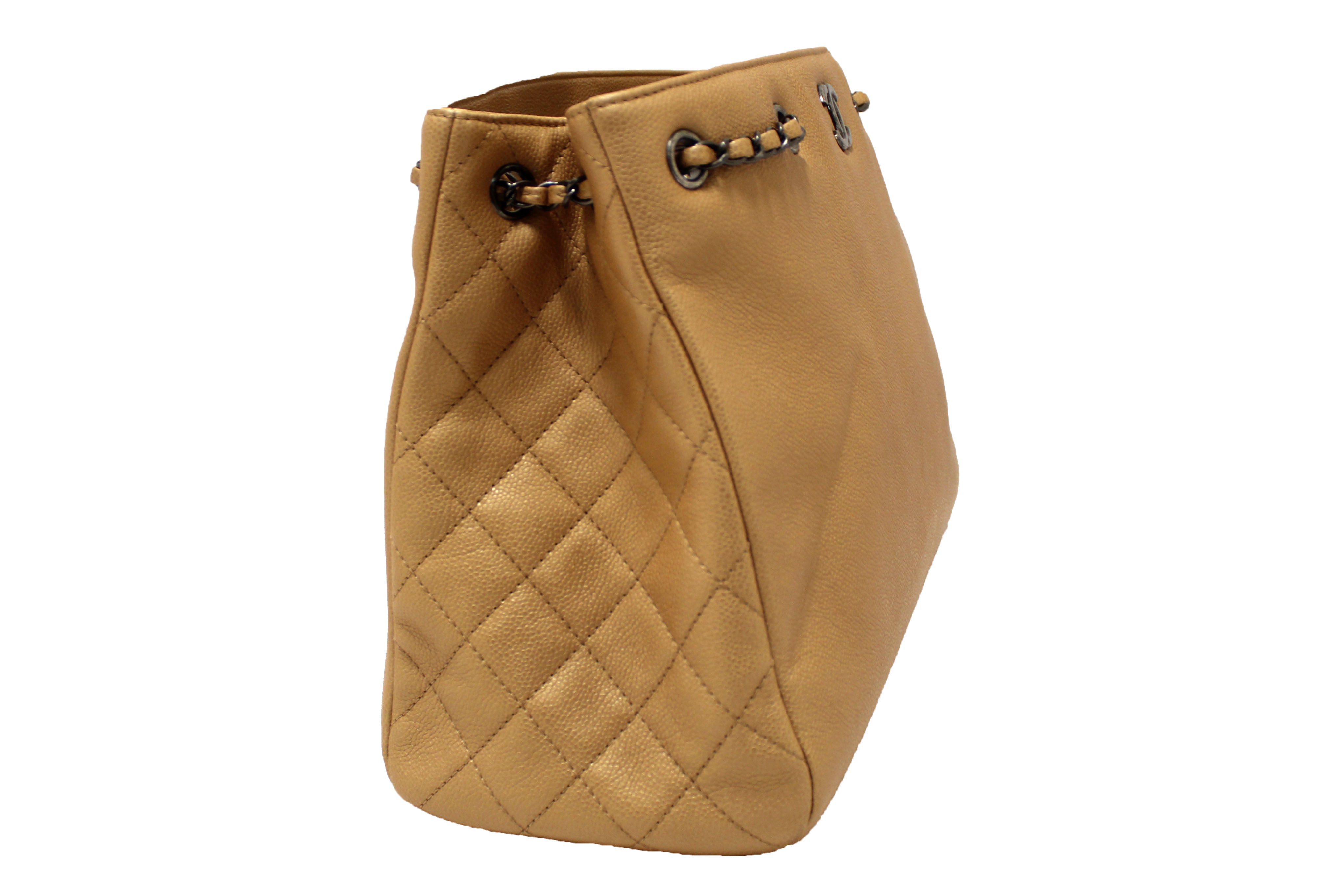 Authentic Chanel Brown Caviar Leather Large Shopping Tote Bag for Women - Luxury Designer Handbag for Work, Travel & Everyday Use