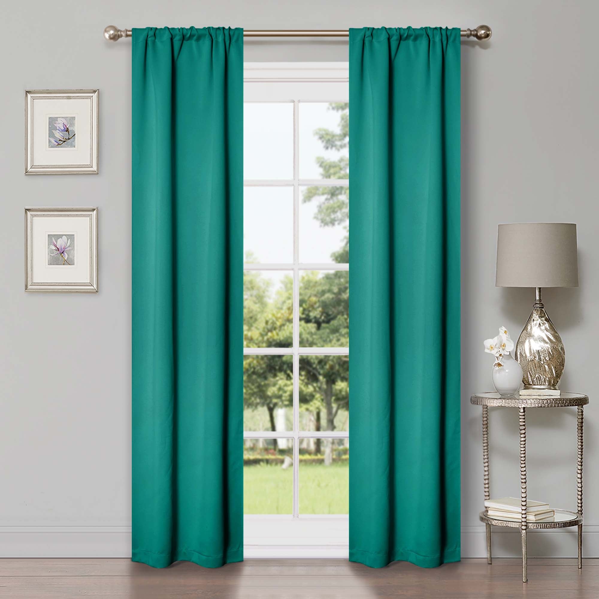 Machine Washable Blackout Curtains Set of 2 - Solid Color Room Darkening Window Drapes for Bedroom, Living Room & Nursery - Noise Reducing & Energy Efficient