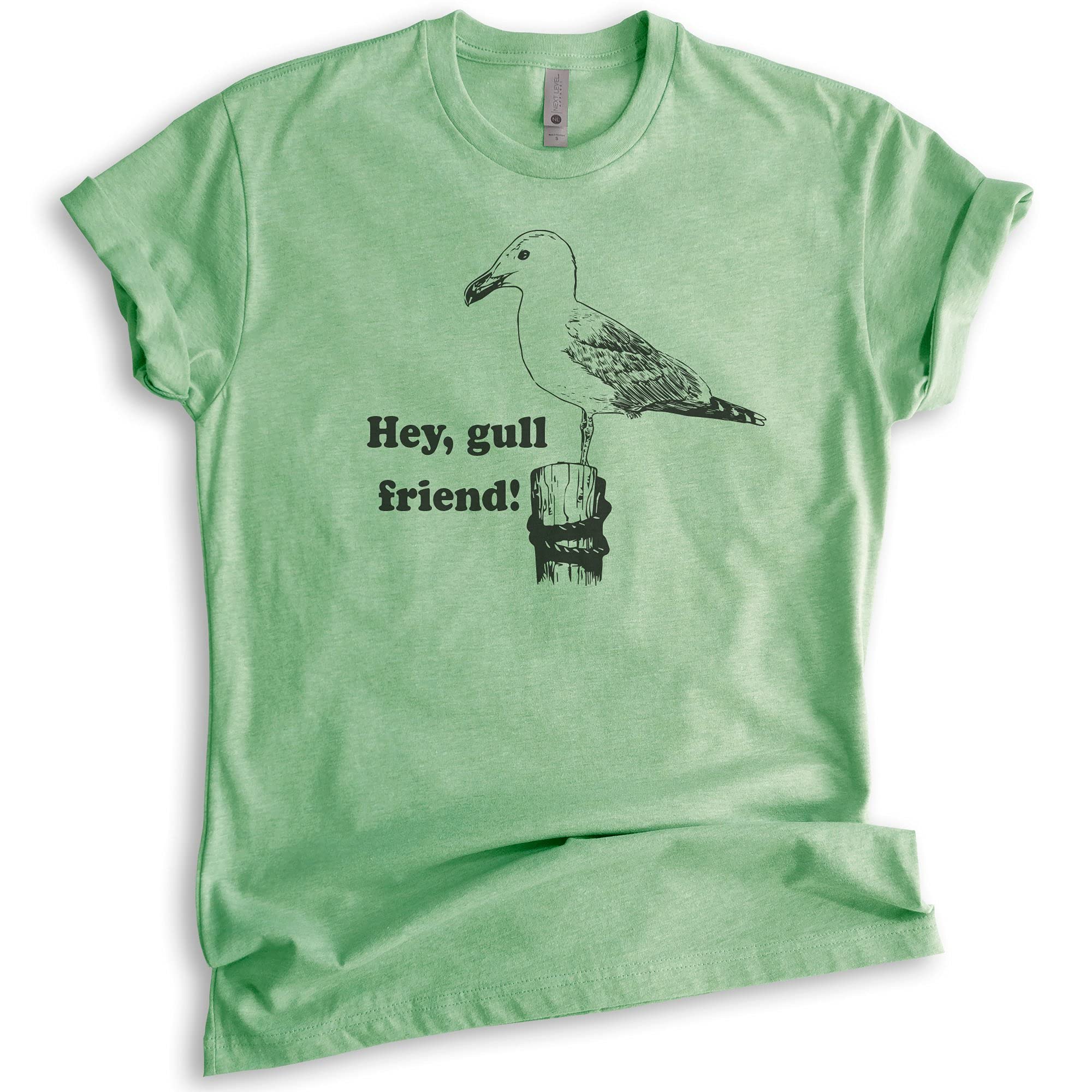 Evertree Unisex Seagull Pun T-Shirt - Funny Beach Animal Shirt for Men & Women - Perfect for Casual Wear, Vacations & Gifts