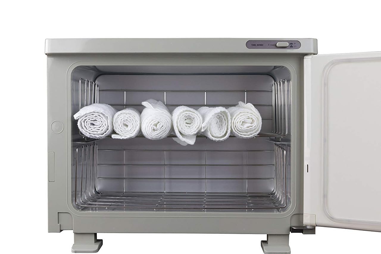 Premium SL18 Gray Towel Warmer Cabinet - Fast Heating Electric Towel Warmer for Bathroom, Spa, Salon & Home Luxury - Soft Warm Towels for Ultimate Comfort & Relaxation