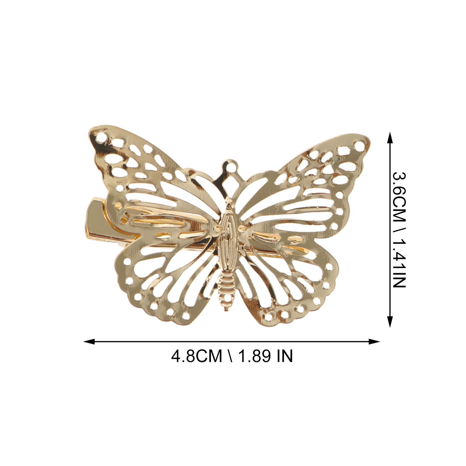 Beaupretty 12pcs Metal Butterfly Hair Clips - Hollow Design Barrettes for Women & Girls | Perfect for Parties, Weddings, and Everyday Hair Styling
