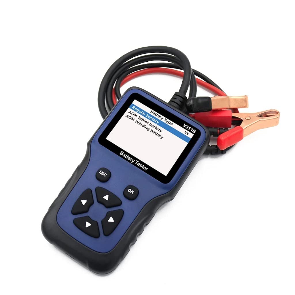 SLATIOM 12V Car Battery Tester - Digital LCD Automotive Battery Analyzer with Diagnostic Scanner for Vehicle Charging System - Perfect for Car Maintenance, RV & Truck Battery Testing