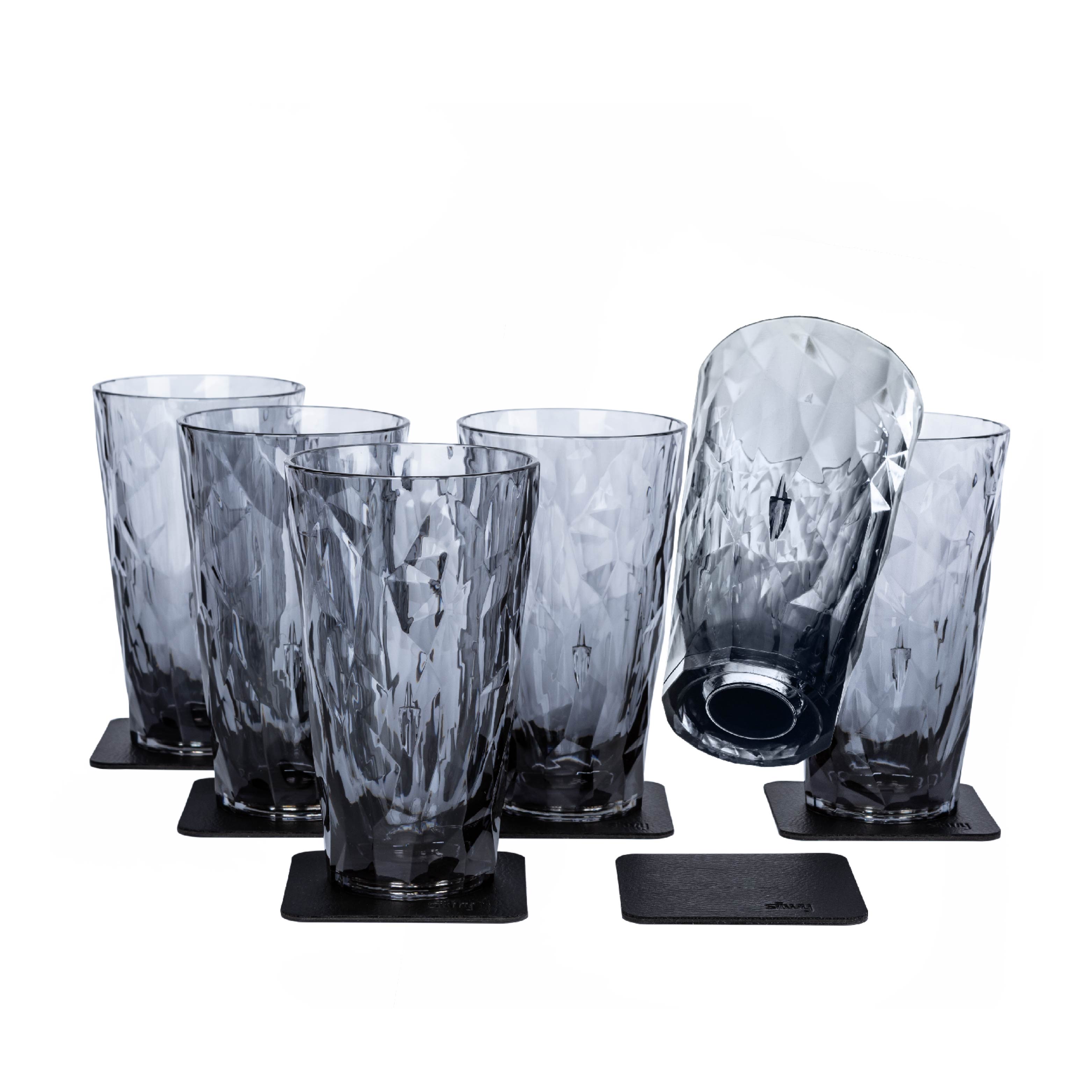 Premium Magnetic Plastic Long Drink Glasses Set - Shatterproof & Durable for Beer, Cocktails, and Iced Tea - Perfect for Parties, BBQs, and Outdoor Gatherings