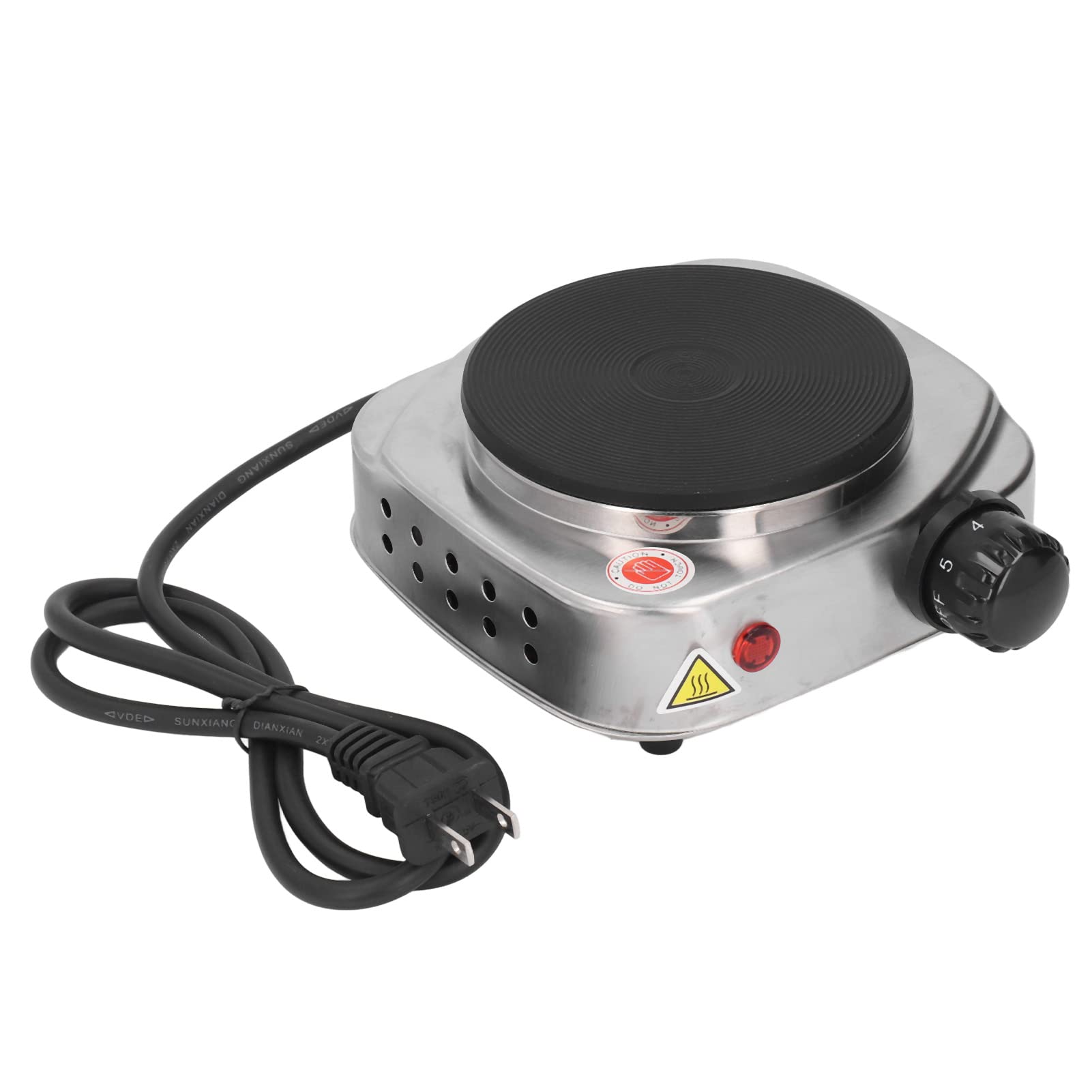 Portable Electric Hot Plate Stove - Compact & Convenient Cooking Heater for Dorms, Kitchens, Camping & Small Spaces | Perfect for College Students, RV Travel & Outdoor Cooking