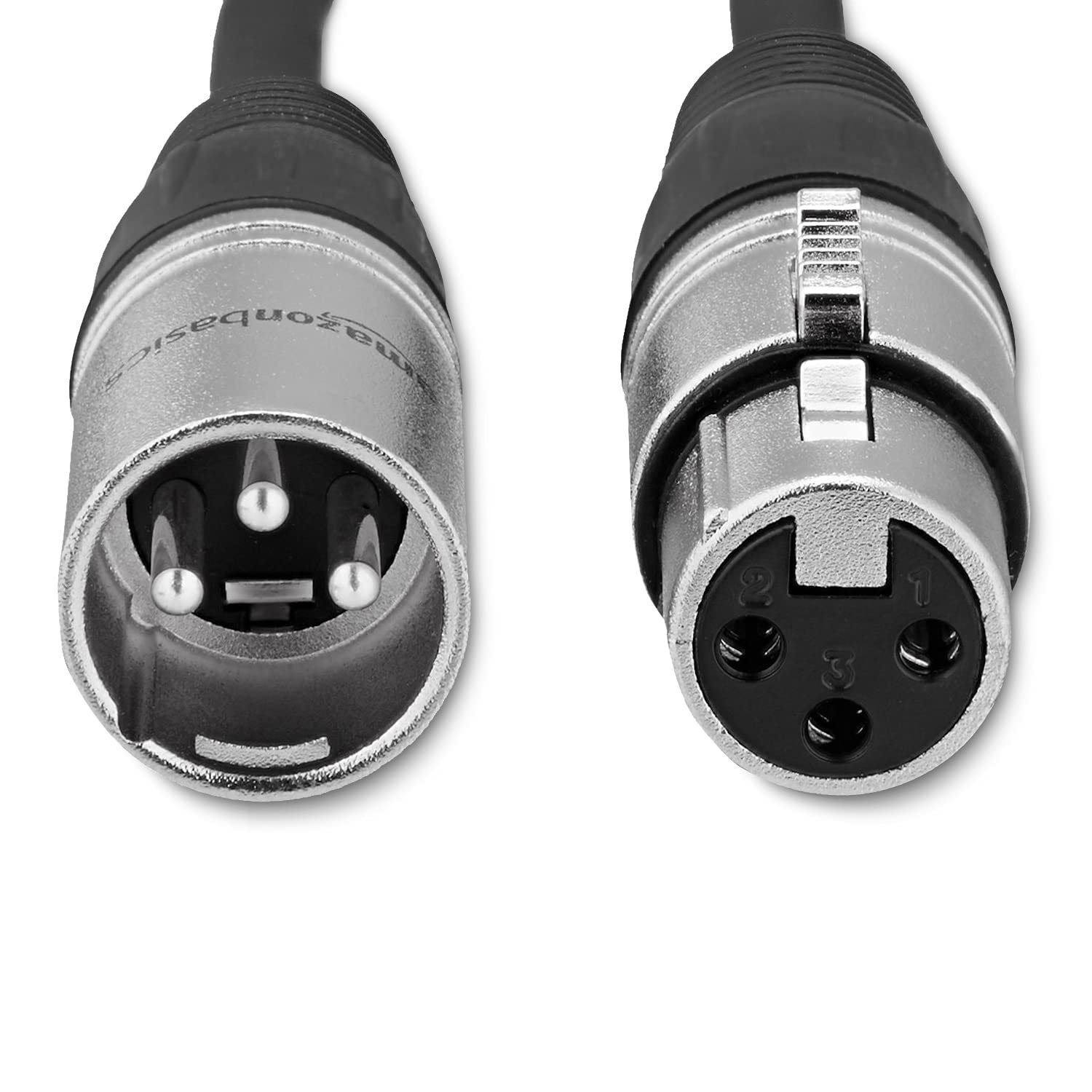 Samson C02PR Pencil Condenser Microphone (Silver) & Amazon Basics XLR Cable (25ft, Black) - Professional Studio Recording, Live Performance, Podcasting, and PA System Setup
