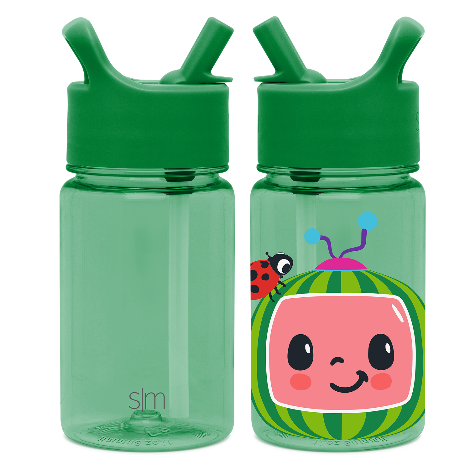 Summit Kids Plastic Water Bottle with Straw Lid - BPA Free Leak Proof Water Bottle for School, Sports & Outdoor Activities