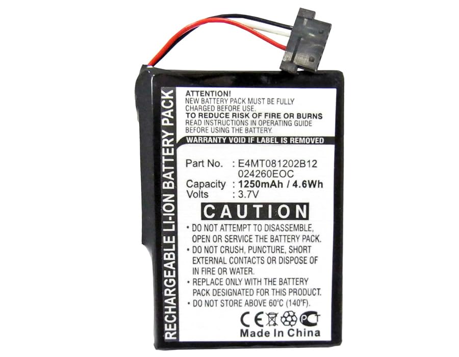 Synergy Digital GPS Battery - High Capacity 1250mAh Li-ion 3.7V Replacement for Medion Gopal PNA150 & Mitac 027260EOC GPS Devices | Perfect for Road Trips, Hiking & Outdoor Navigation