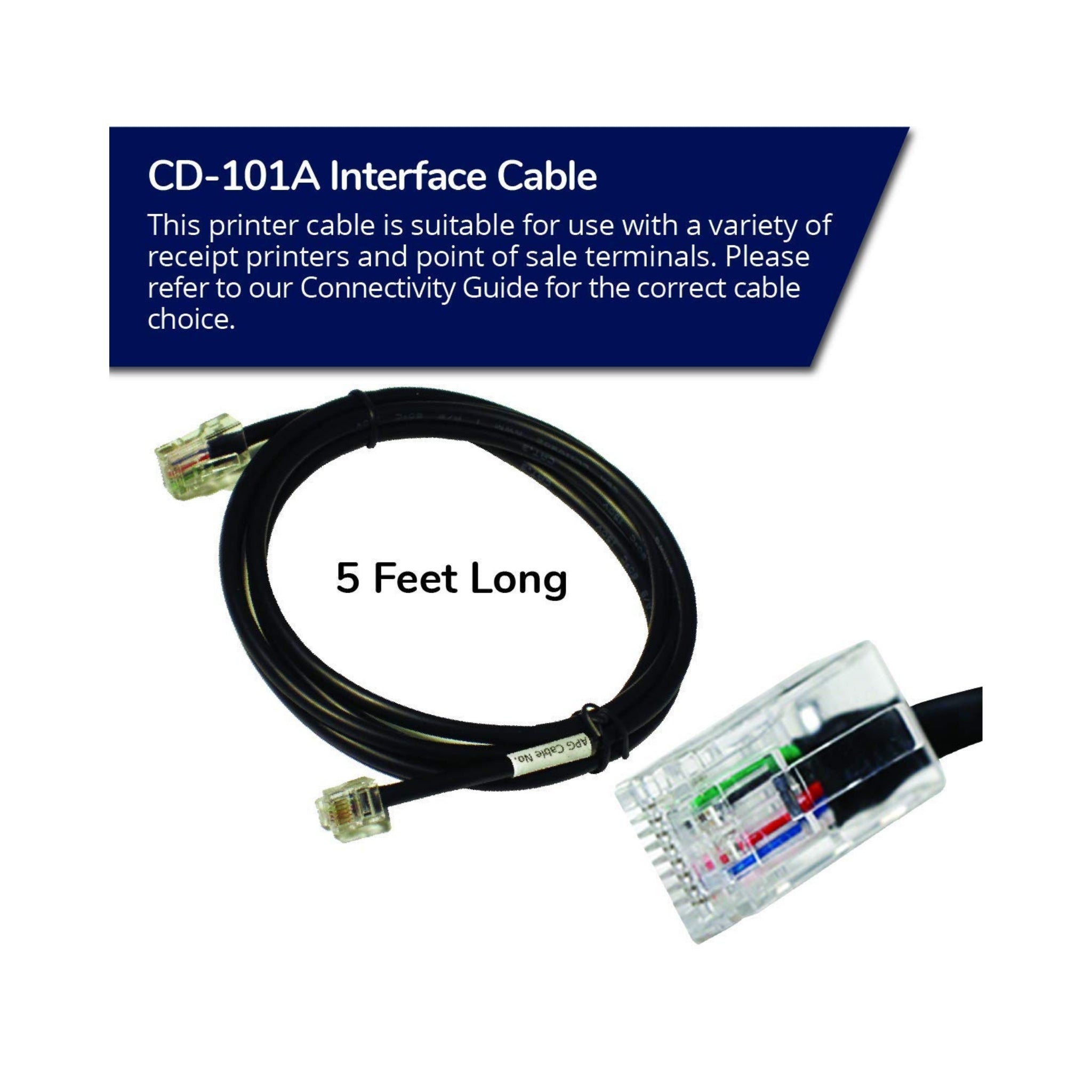 APG CD 101A USB Printer Cable - High-Speed Data Transfer for HP, Canon, Epson Printers - Perfect for Home Office, Small Business & School Printing Needs
