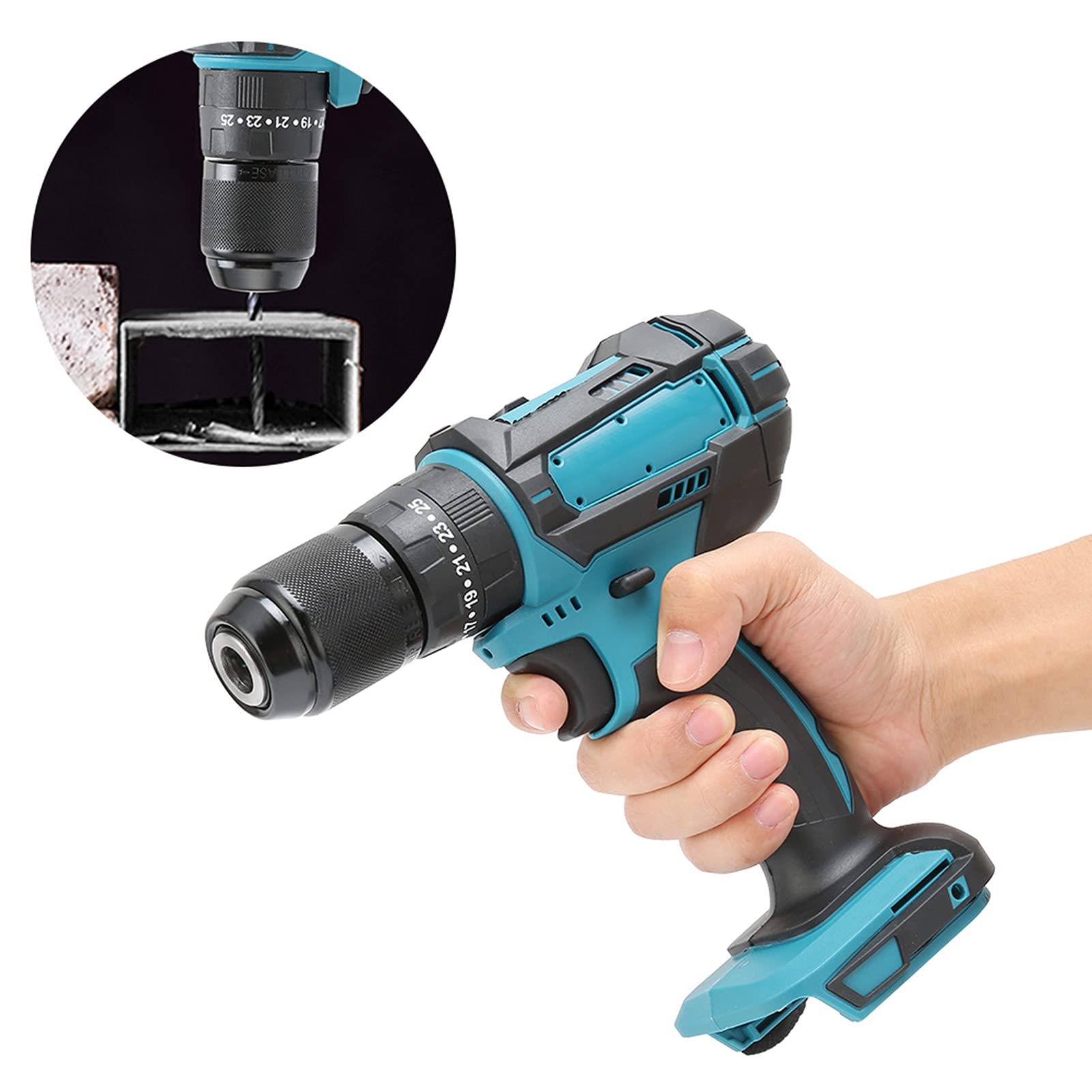 FIYO 13MM Electric Cordless Screwdriver - High Power Hammer Drill with Impact Function for Home DIY Projects | Perfect for Furniture Assembly, Home Repairs & Woodworking Tasks