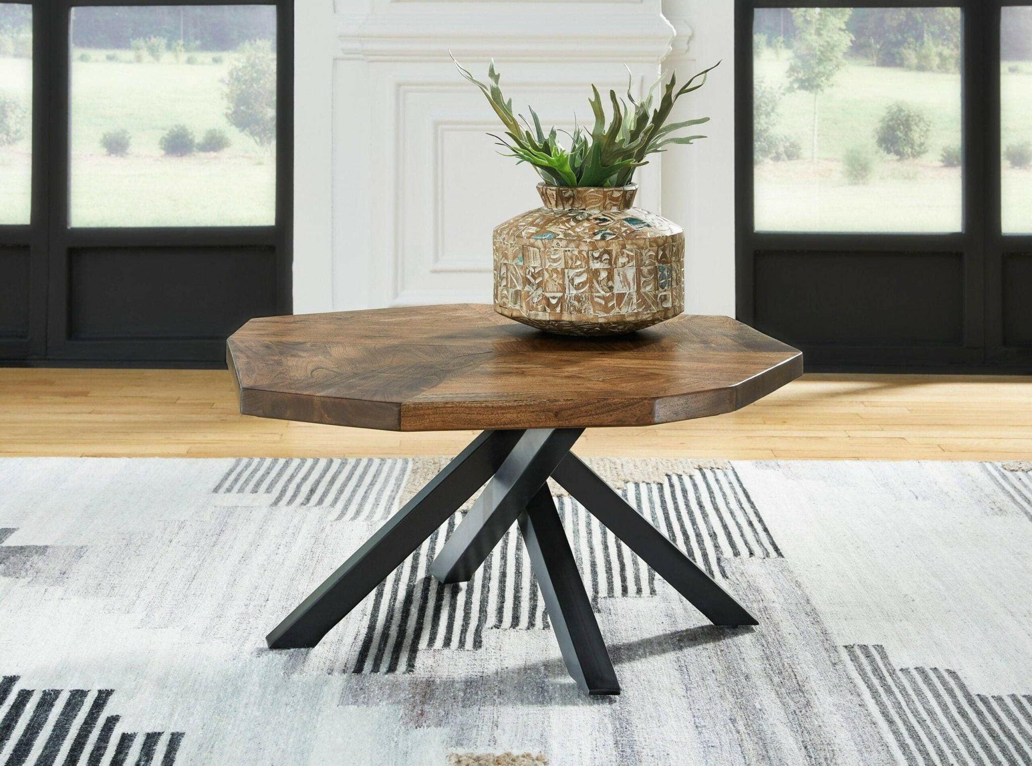 Haileeton Modern Cocktail Table T806 - 8 Inch Round Side Table for Living Room, Bedroom, Office - Perfect for Drinks, Books, and Decor