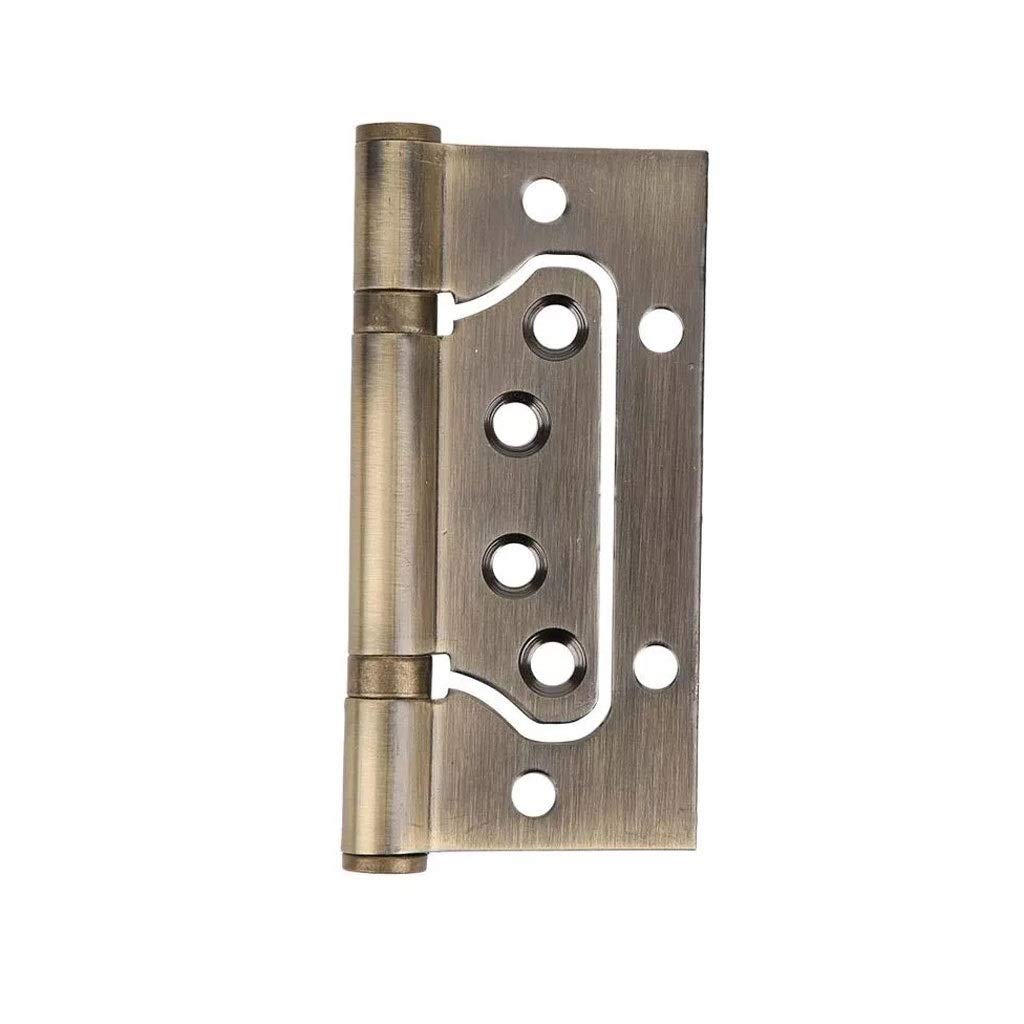 GANFANREN 2-Pack Stainless Steel Silent Ball Bearing Door Hinges - Flat Opening Design for Furniture, Cabinets & Wardrobes - Bronze Finish - Perfect for Smooth & Quiet Door Operation in Homes & Offices