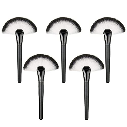 Professional Slim Fan Brush for Makeup - Soft Bristles for Blush, Contour & Foundation - Perfect for Women's Beauty & Cosmetics - Ideal for Everyday Makeup & Professional Use