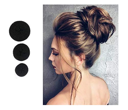 EKAN Donut Bun Maker Hair Volumizer - Hair Styling Accessories for Women (Black) | Perfect for Updos, Ponytails & Special Occasions