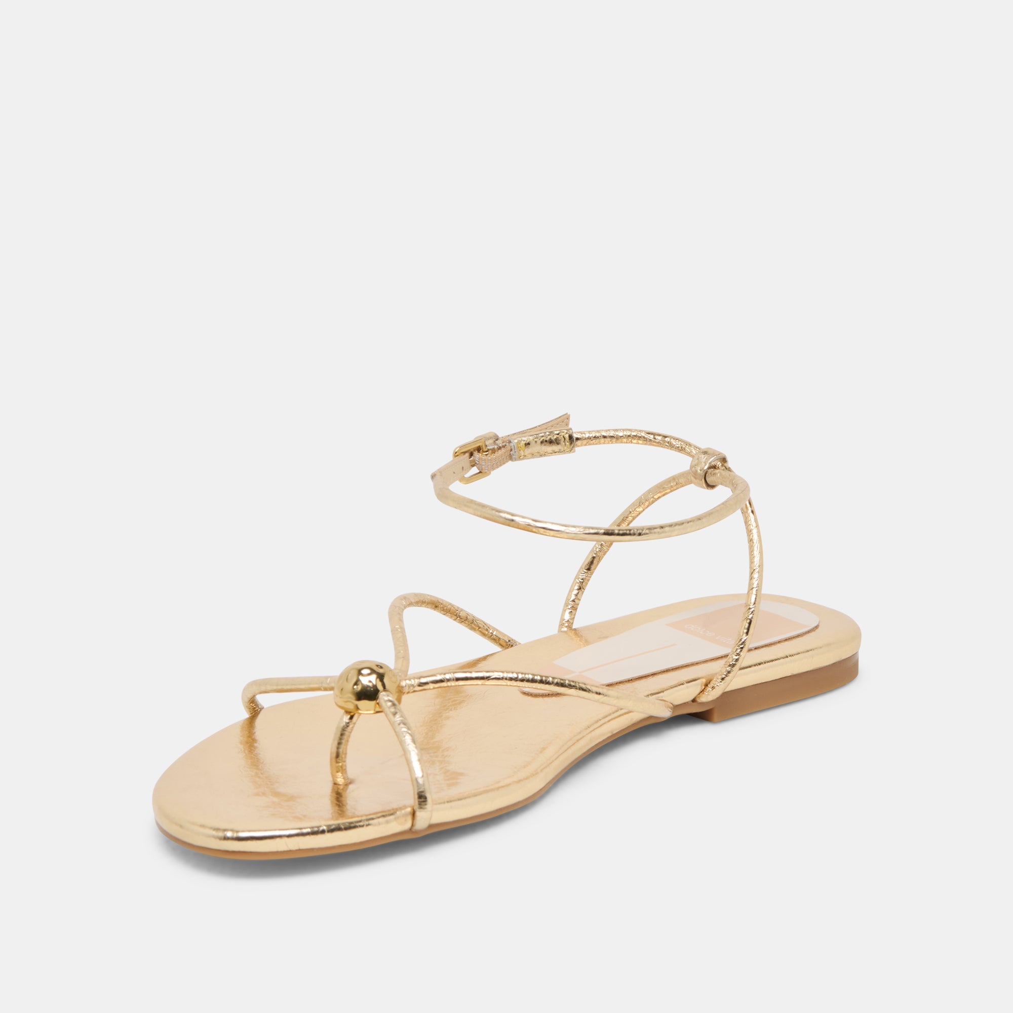 KENLEY Women's Gold Leather Sandals - Comfortable & Stylish Summer Casual Footwear for Beach, Vacation, and Everyday Wear