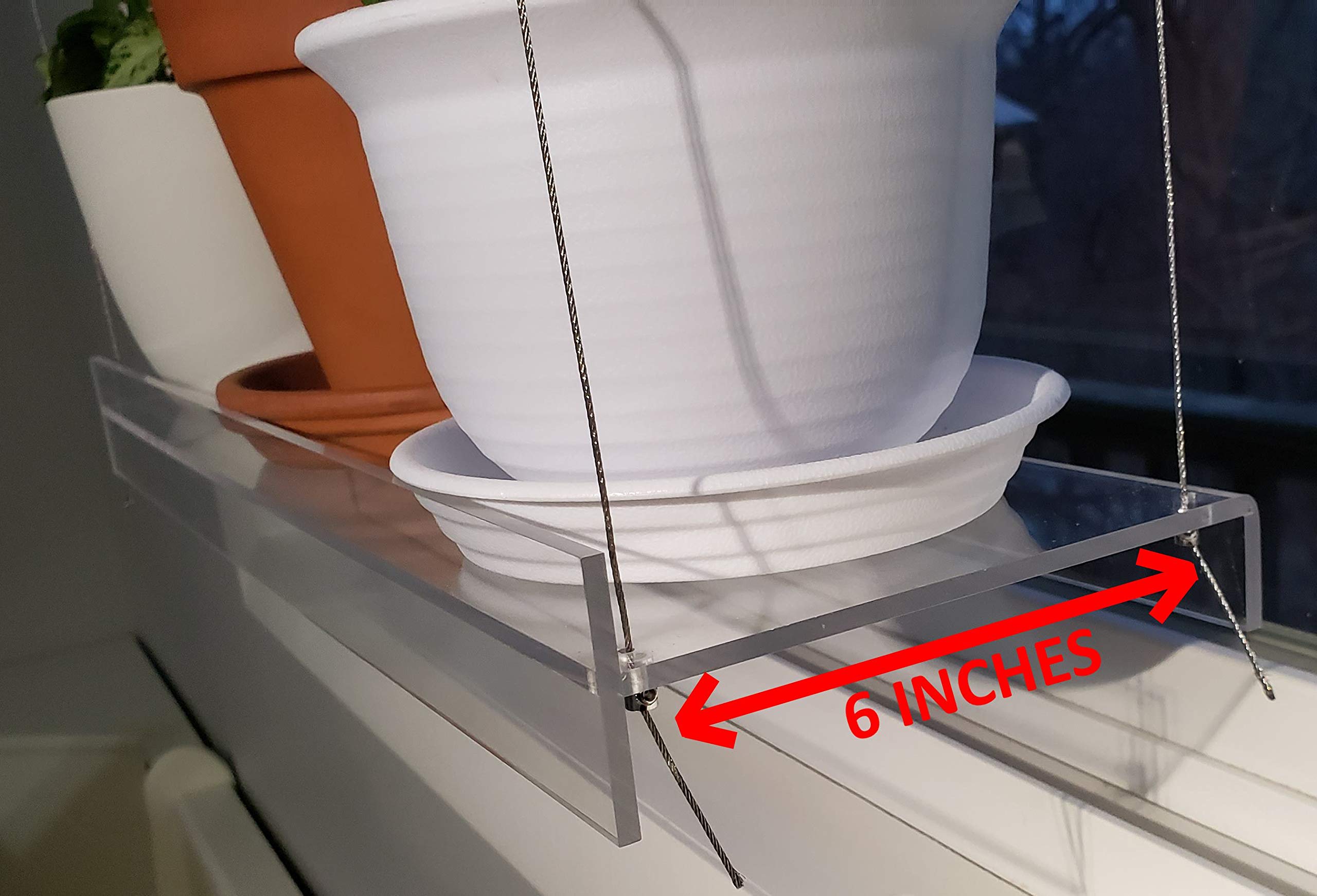 Clear Acrylic Window Shelves for Plants & Decor - 22