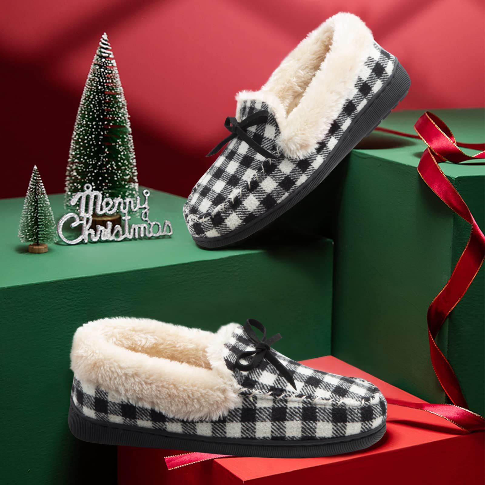 MaxMuxun Women's Moccasin Slippers - Soft & Comfortable Indoor/Outdoor House Shoes for Women - Perfect for Home, Office, and Casual Wear