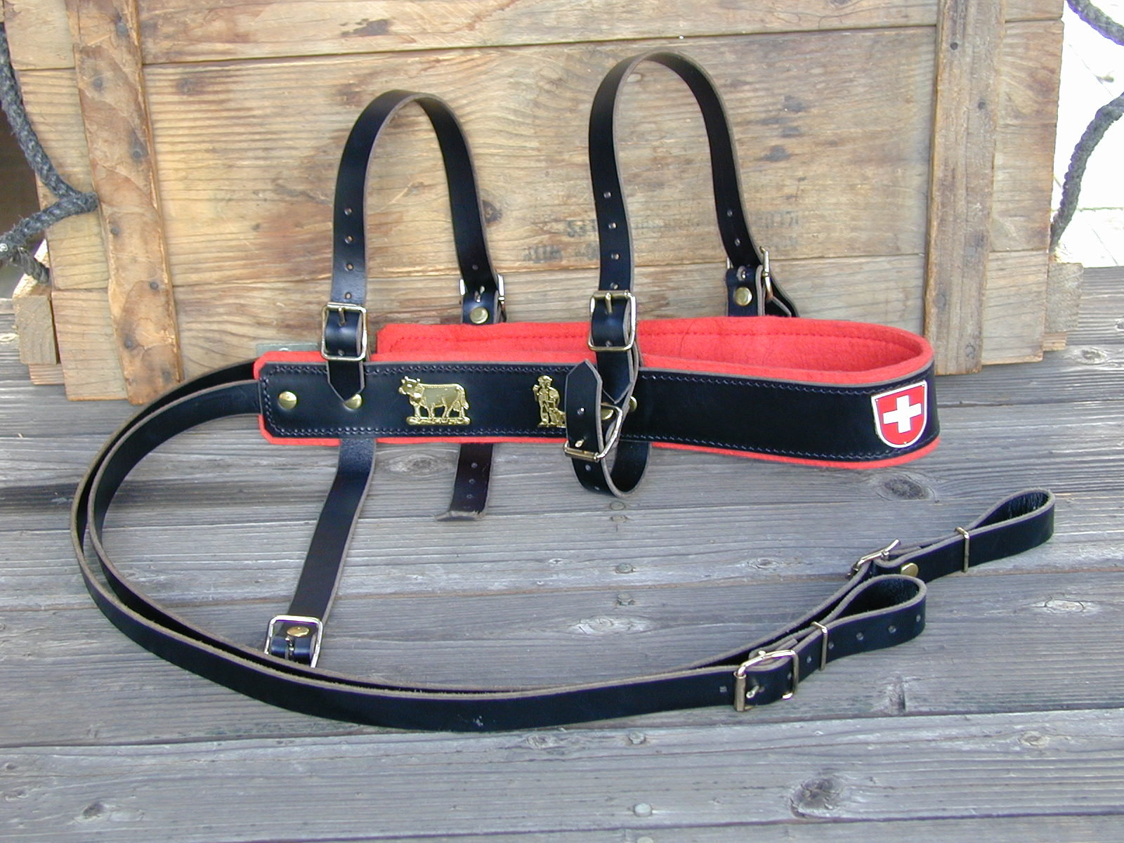 Premium Swiss Draft Horse Harness – Heavy Duty Leather Work Harness for Farming, Plowing & Logging | Durable & Comfortable for Draft Horses