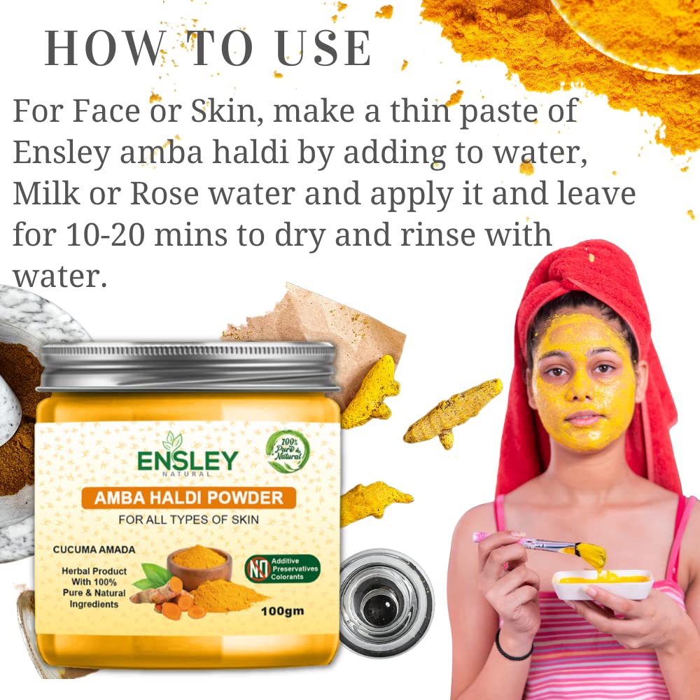 Organic Amba Haldi Powder & Lemon Peel Powder Combo Pack - 2x100g | Pure Turmeric & Citrus Blend for Cooking, Skincare & Ayurvedic Remedies | Gluten-Free, Vegan-Friendly Spice Mix for Curry, Tea & Face Masks