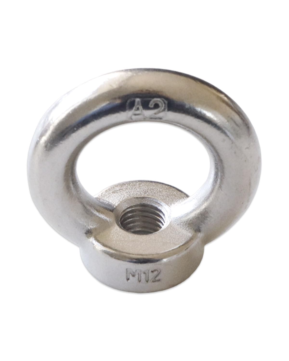M12 Eye Nuts 304 Stainless Steel - Heavy Duty Hardware for Home Repair & Professional Projects - Pack of 2 - Perfect for Lifting, Rigging & Construction Applications