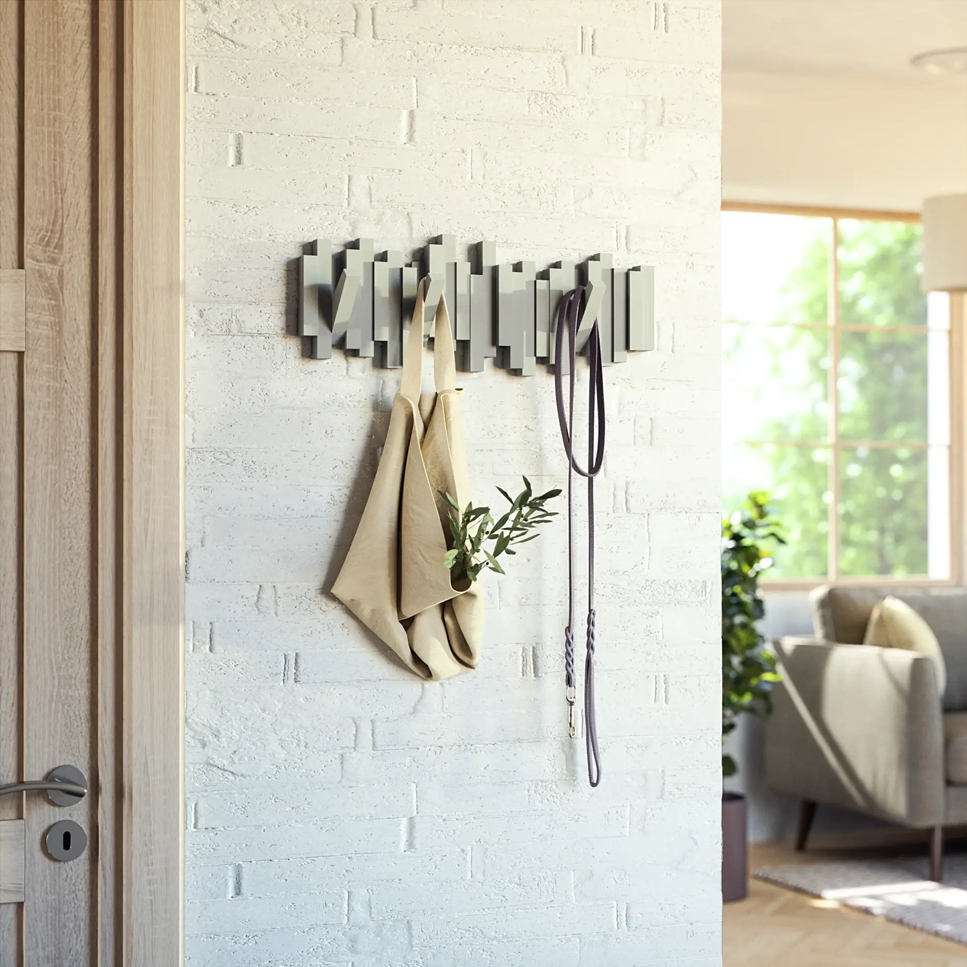 5-Pack Adhesive Wall Hooks - Heavy Duty Sticky Hooks for Hanging Keys, Hats, Towels, Decor - No Drill Damage-Free Wall Mounting Solution for Home, Kitchen, Bathroom, Office Organization