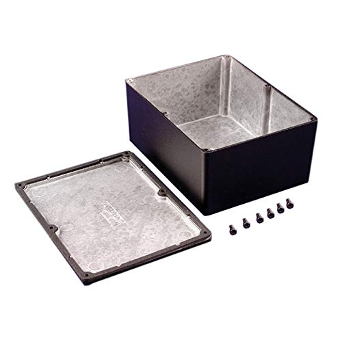 Light Duty Aluminum Enclosure Box Case 6.51x2.85x5.02 Inches - Black | Durable Protective Housing for Electronics, DIY Projects & Industrial Equipment