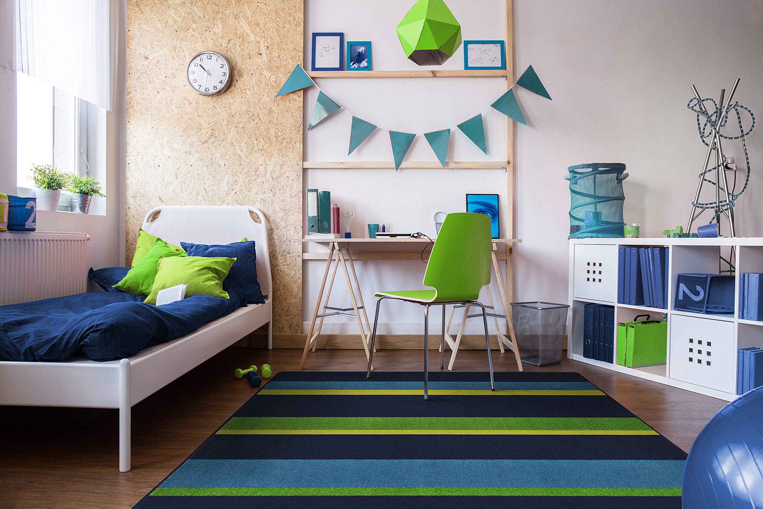 Joy Carpets Kid Essentials Straight and Narrow Teen Area Rugs 5'4