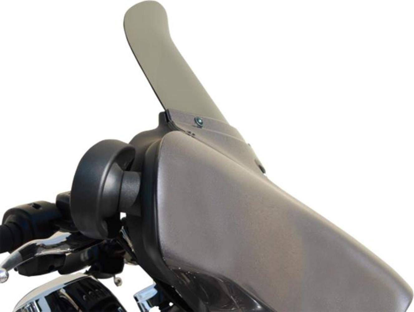 WindVest 10-Inch Dark Smoke Motorcycle Windshield for Harley Davidson 65-1040 - Perfect for Cruiser Bikes & Long Rides