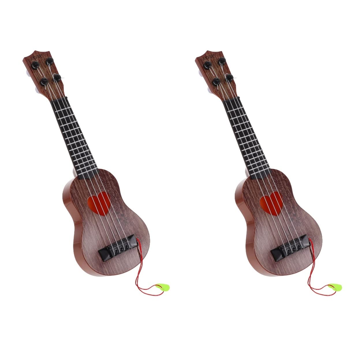 Milisten 2-Pack Kids Ukulele Toy Set - Mini Guitar Musical Instrument for Toddlers & Boys, Perfect for Birthday Gifts & Early Music Education