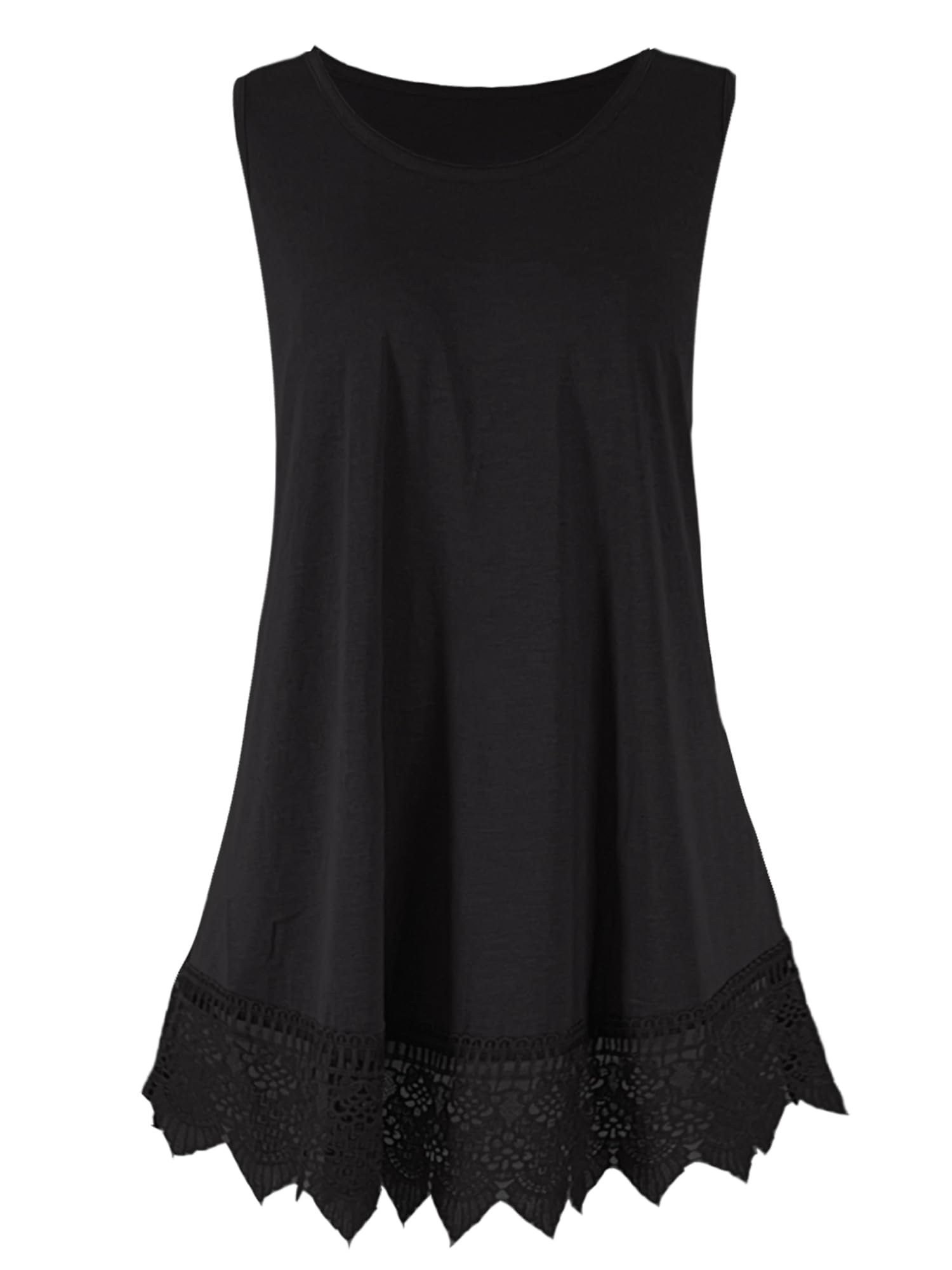 Epic MMA Gear for Women - Long Flowy Lace Bottom Sleeveless Tunic Top | Perfect for Training, Fitness & Streetwear Fashion