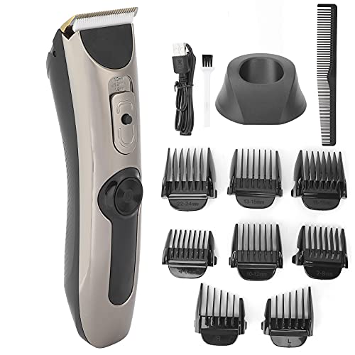Professional Hair Clipper Kit - Cordless Hair Trimmer with 8 Guide Combs, One-Button Operation & Safety Blade for Men's Haircut & Beard Trimming at Home | Perfect for DIY Grooming, Travel & Salon-Quality Styling
