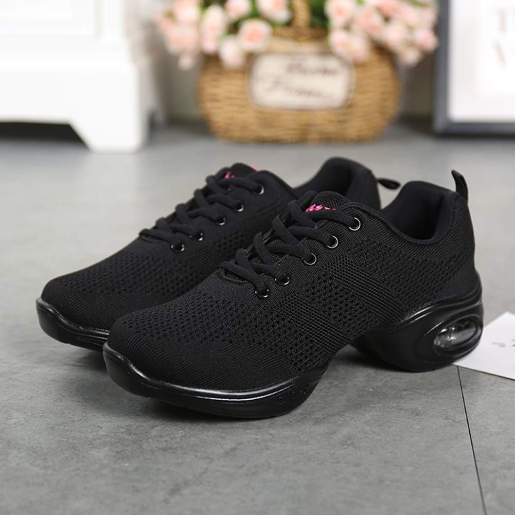 HROYL Women's Split Sole Dance Sneakers - Non-Slip Wear-Resistant Jazz Shoes for Fitness, Sports & Dance (Model 883-876) | Perfect for Jazz Classes, Dance Practice & Gym Workouts