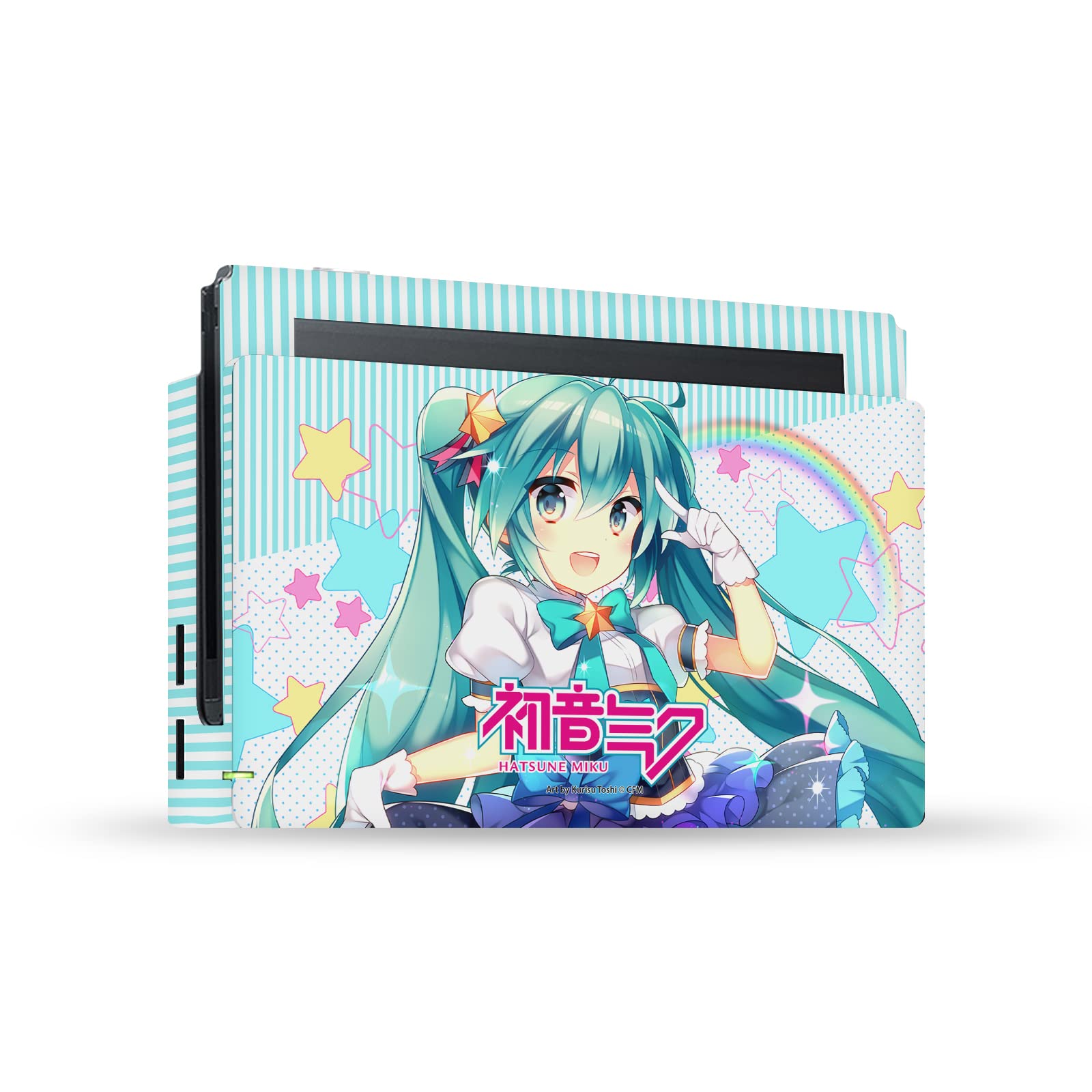 Officially Licensed Hatsune Miku Stars & Rainbow Vinyl Sticker Decal for Nintendo Switch Console & Dock - Anime Gaming Skin Cover - Perfect for Switch OLED/Regular Models, Gaming Accessories, Anime Fan Gifts