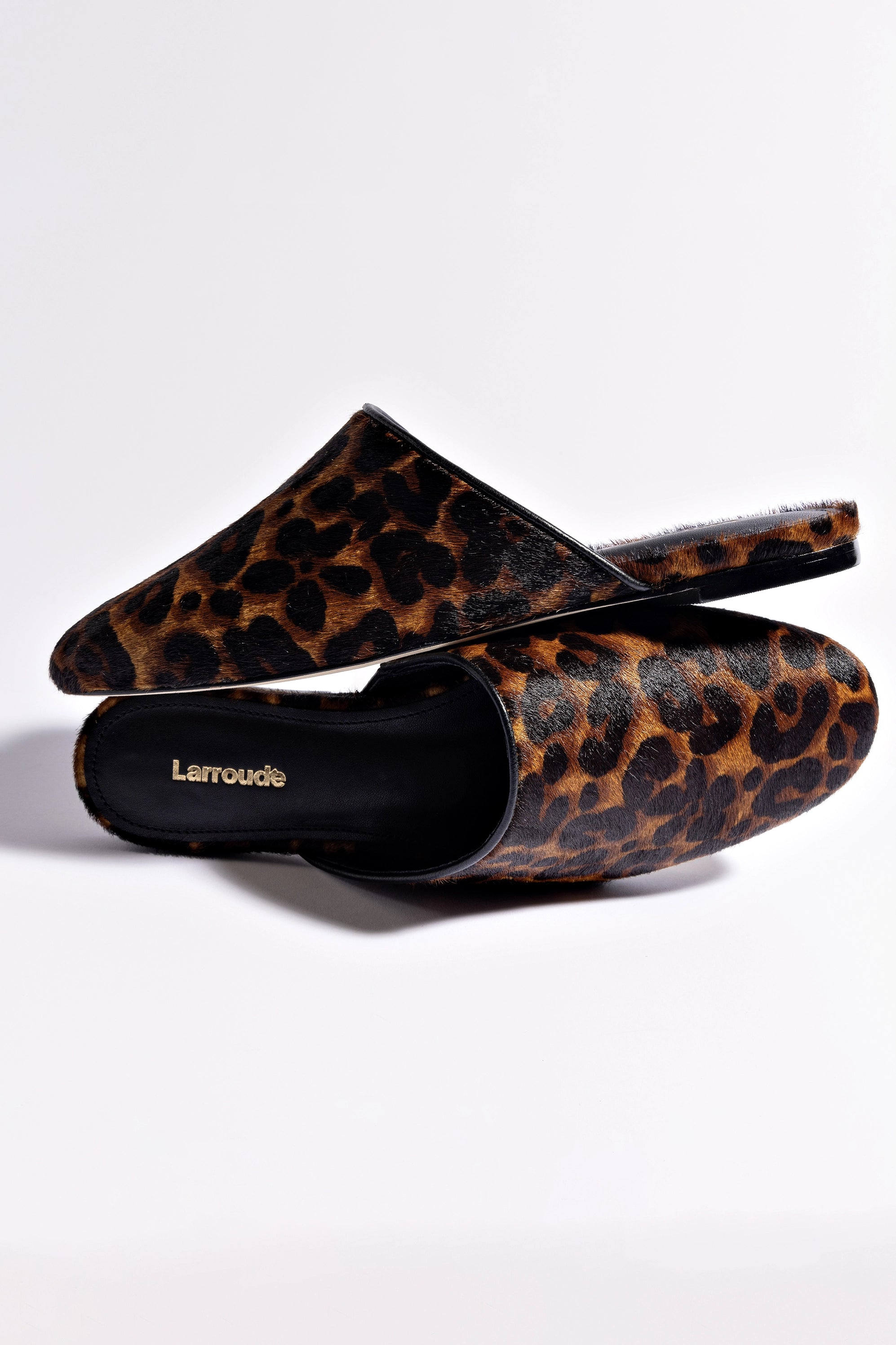 Venice Flat Mule Shoes - Leopard Print Calf Hair Slip-On Loafers for Women | Comfortable Casual & Office Wear | Perfect for Spring, Summer and Fall Outfits