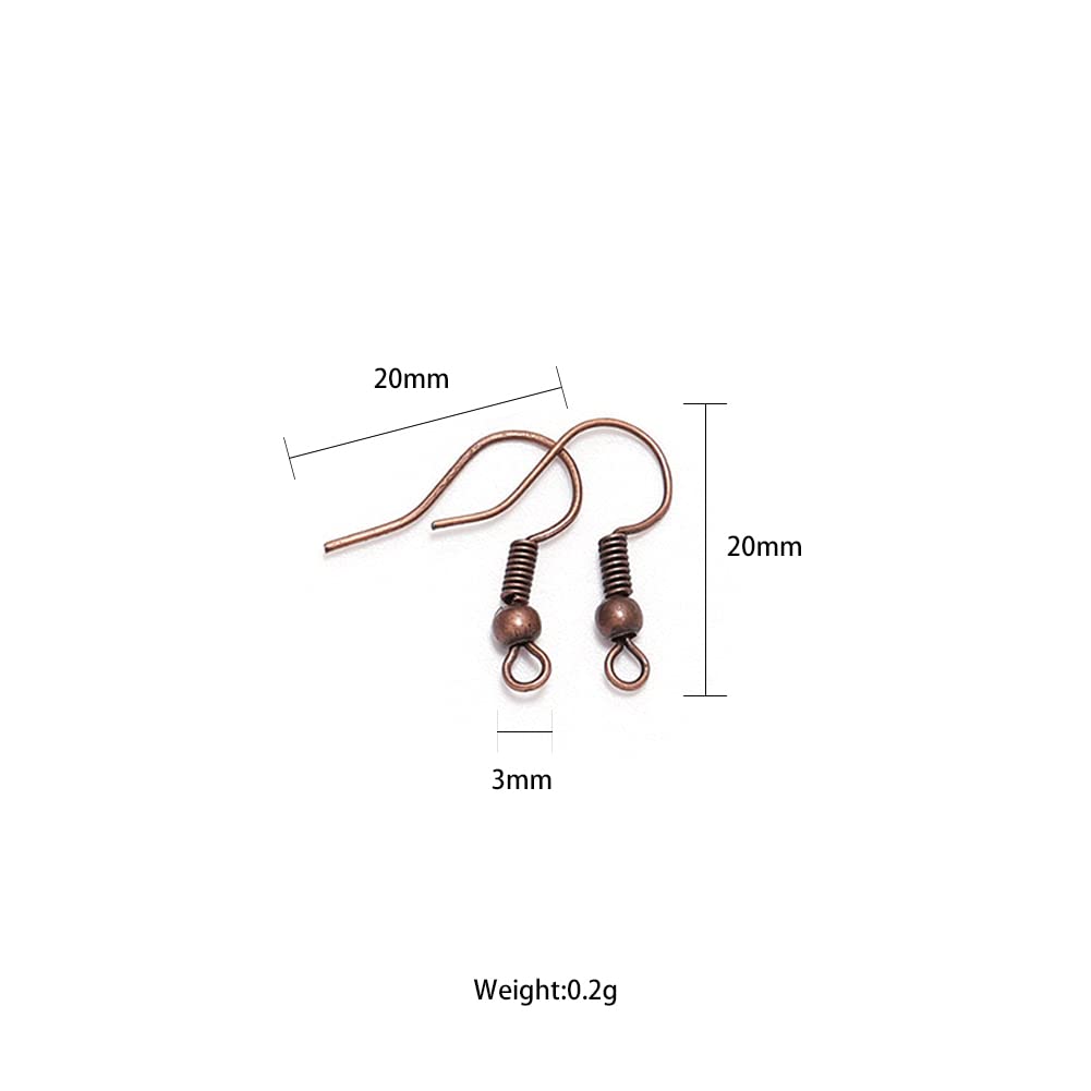 DIY Jewelry Making Supplies - 200 Pcs Bronze French Hook Ear Wires for Earrings | Jewelry Findings for Handmade Earrings, Necklaces & Craft Projects