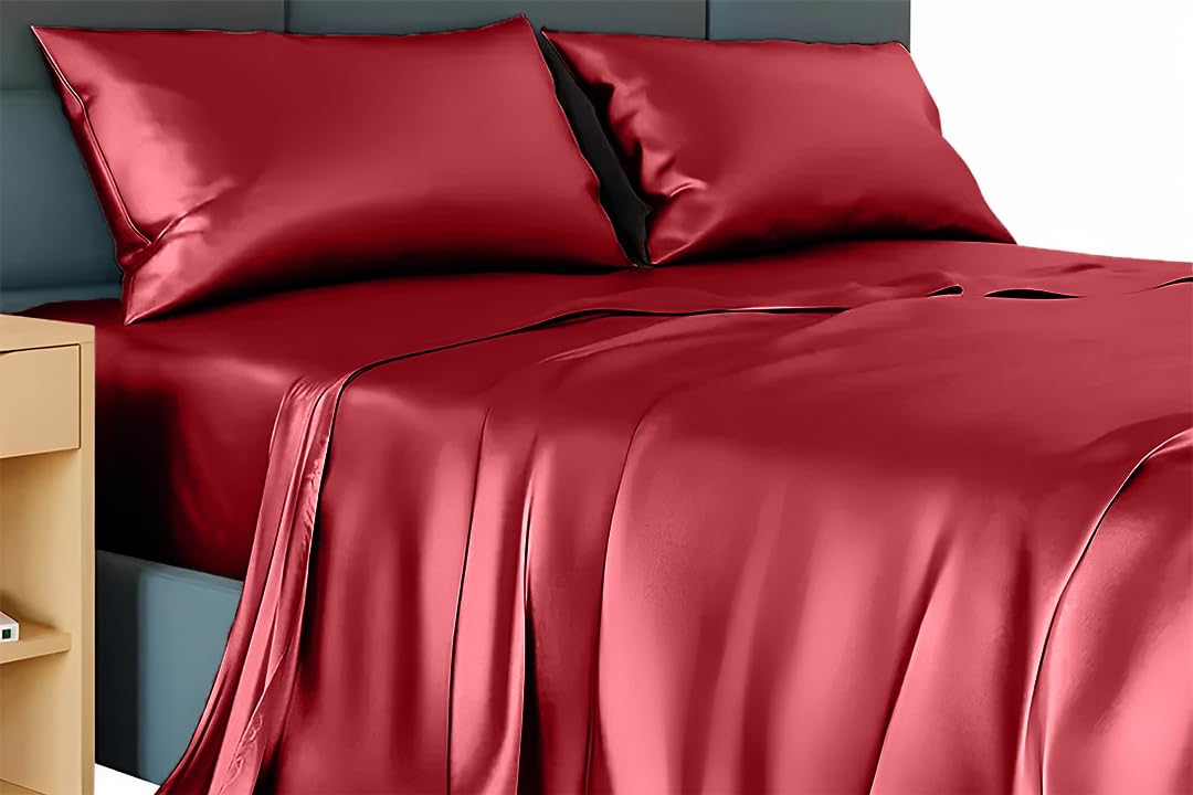 Luxury Crinkle Crushed Venice Velvet Duvet Cover Set with Sherpa Quilt & 2 Pillowcases - Queen Size Soft Bedding in Vibrant Orange for Cozy Bedroom Decor & Winter Warmth