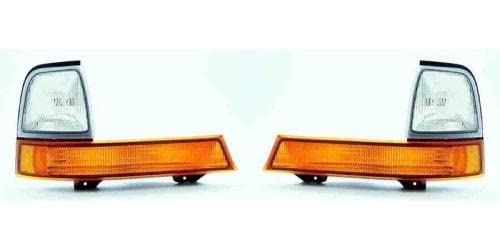 Go-Parts CAPA Certified 1998-2000 Ford Ranger Parking Light Assembly Pair - Left & Right Side Replacement (FO2521144C/FO2520144C) - Perfect for Night Driving & Vehicle Safety Upgrades