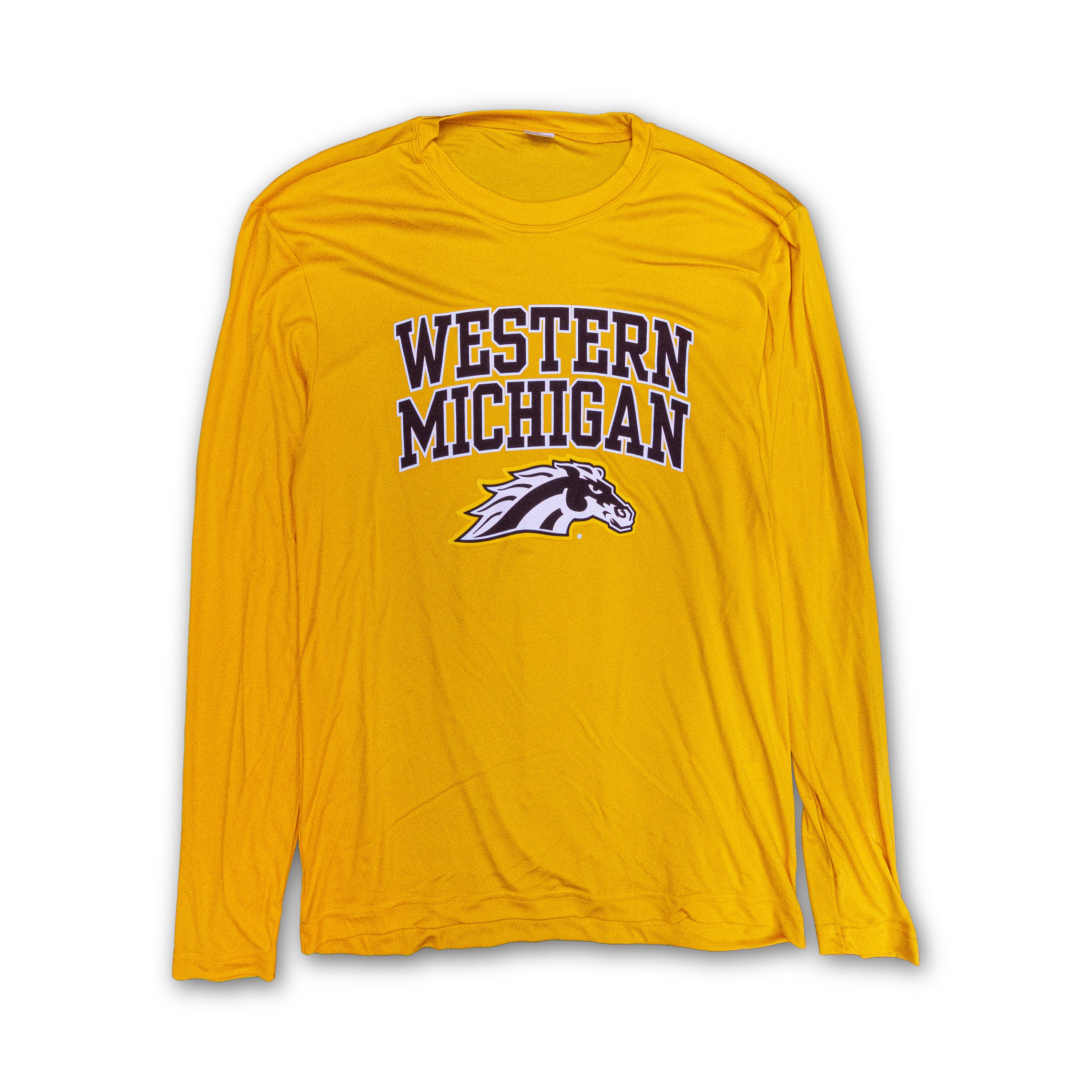 Western Michigan Broncos Long Sleeve Dri-Fit Performance Shirt - Moisture Wicking & Breathable for Sports, Workouts & Casual Wear