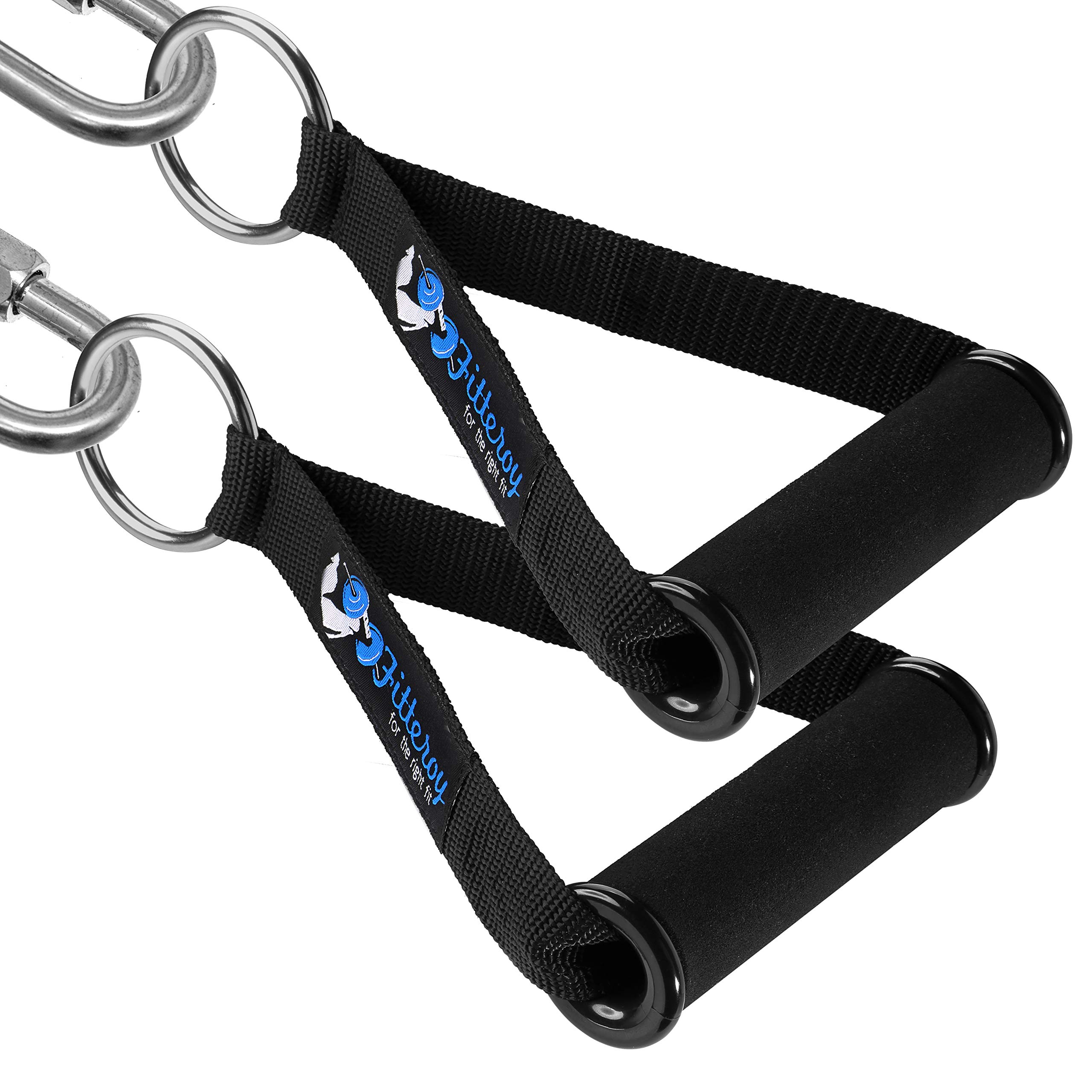 Premium Cable Machine Attachments Set - Heavy Duty Handles & Ankle Strap for Strength Training - Perfect for Home Gym, Commercial Fitness & CrossFit Workouts