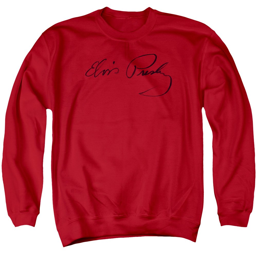 Elvis Presley Signature Sketch Sweater for Men - Vintage Retro Style Pullover for Music Fans & Collectors - Perfect for Concerts, Gifts & Casual Wear