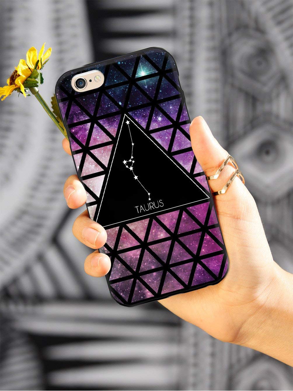 Inspired Cases - Protective iPhone 12 Mini Case with 3D Textured Design - Zodiac Taurus Constellation Cover - Shockproof & Slim Fit for Apple iPhone 12 Mini - Perfect for Daily Use, Travel & Outdoor Activities
