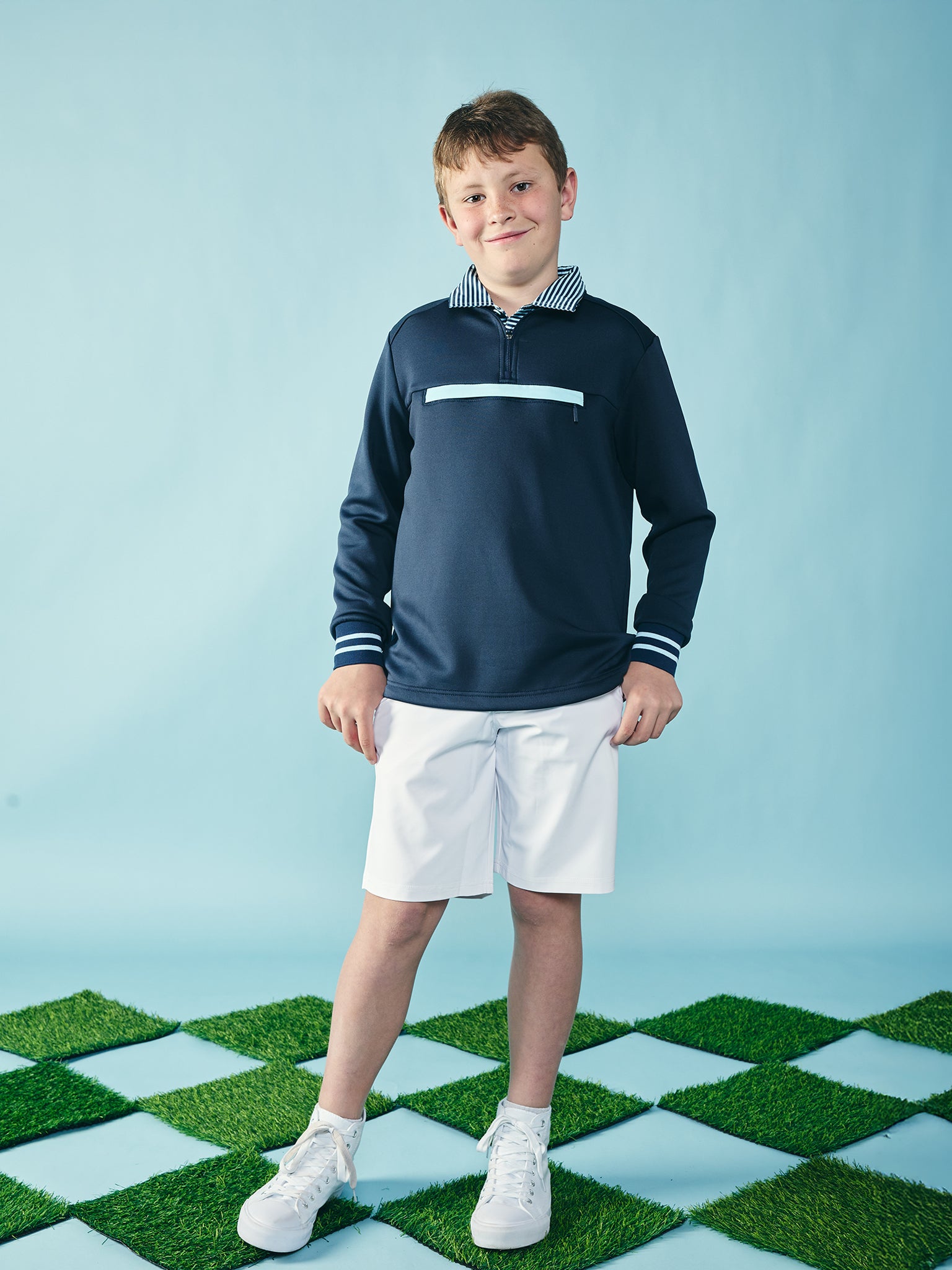 Grant Toddler Boys' Quarter Zip Pullover Fleece Jacket - Warm & Comfortable Winter Outerwear for Kids - Perfect for Outdoor Play, School & Family Activities