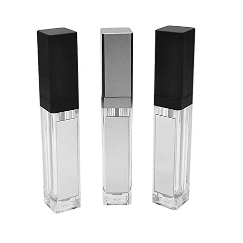 Beaupretty 9-Pack 7ml Clear Refillable Empty Lip Gloss Tubes with LED Light & Mirror - DIY Lip Balm, Lipstick, Makeup Containers for Home & Professional Cosmetic Use