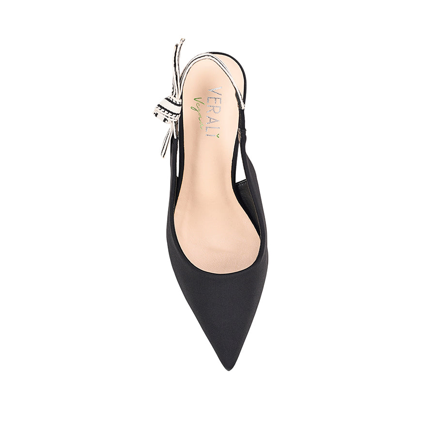 Shaan Slingback Stilettos - Black Knit High Heels for Women | Elegant Dress Shoes for Parties, Weddings & Evening Events