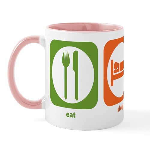 White/Pink Inside - Eat Sleep Finance Mug