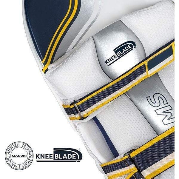 Masuri E Line Adult Cricket Batting Pads - Lightweight Protective Leg Guards for Cricket Players - Perfect for Practice, Matches & Training Sessions