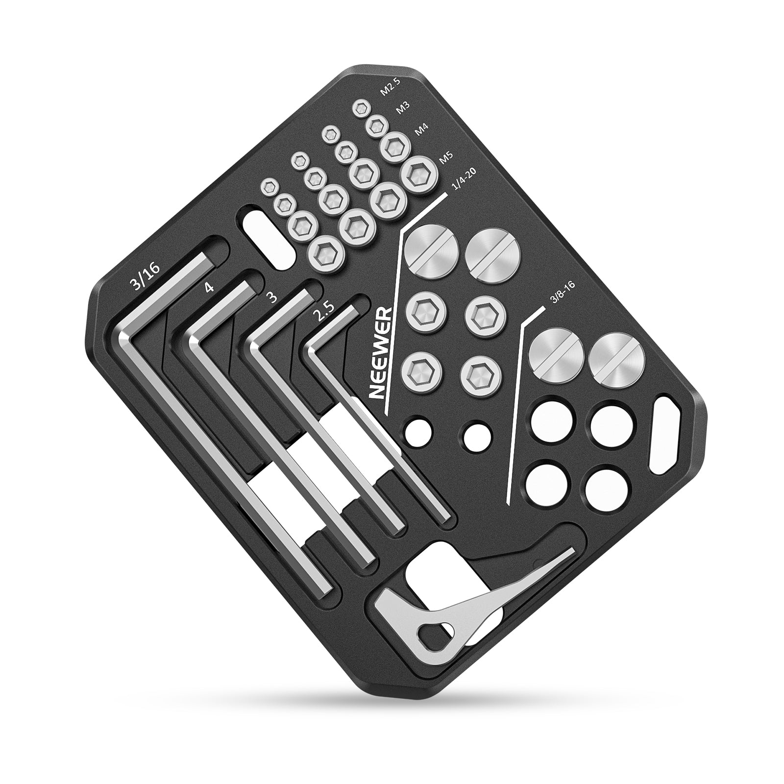 NEEWER UA001 Screw and Hex Key Organizer Plate Kit - Durable Storage Solution for Camera, Drone, and Electronics Repair Tools | Perfect for Workshops, DIY Projects, and Professional Technicians