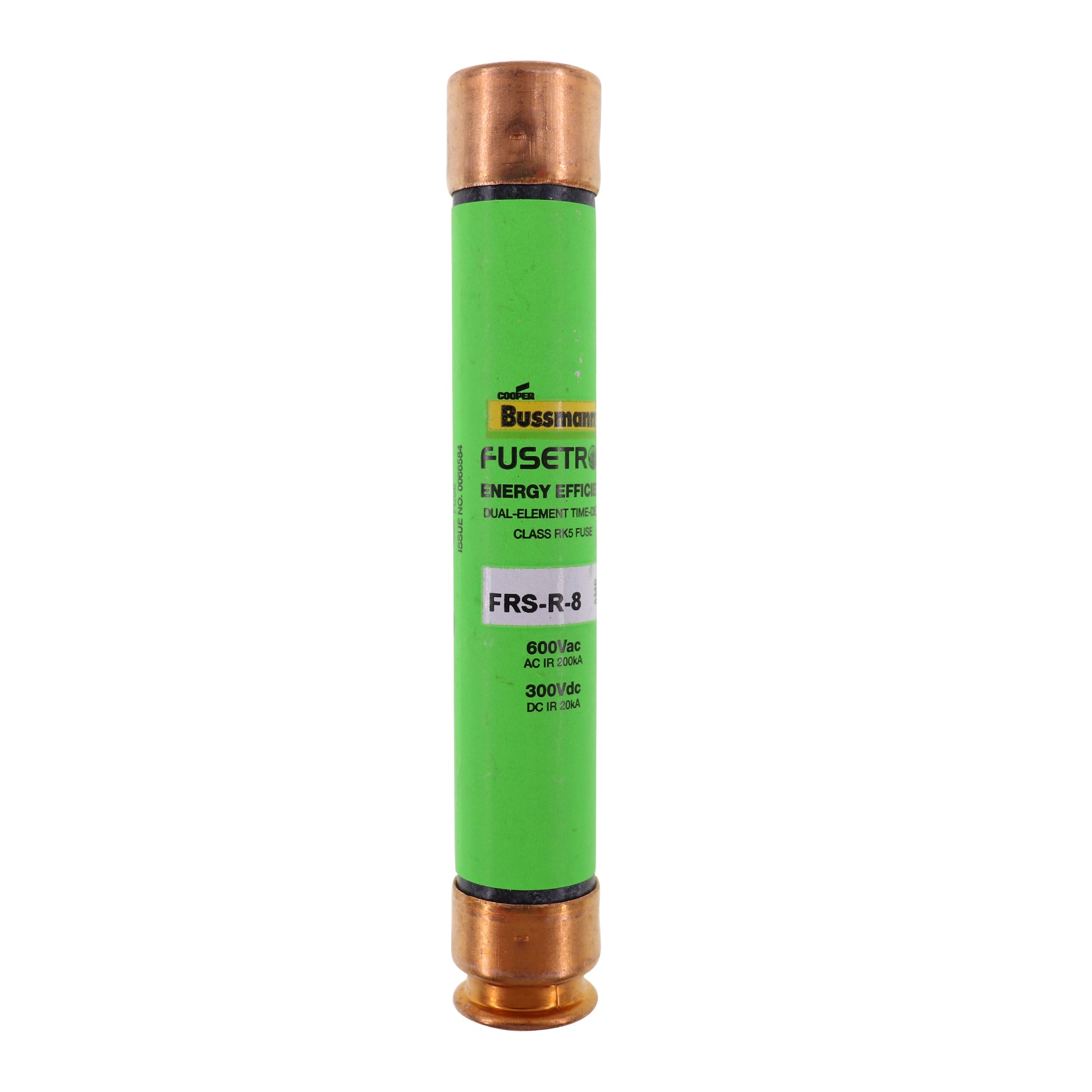 Bussmann FRS-R-8 Dual Class RK5 Blade Fuse - 8 Amp, 600V AC/300V DC - High Voltage Protection for Automotive, Industrial & Electrical Equipment